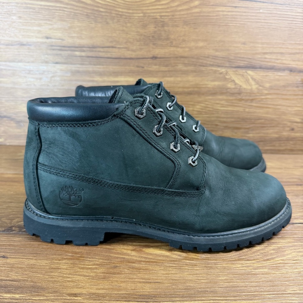 Timberland Nellie Black Leather Lace Up Boots Shoes Women’s Size 10